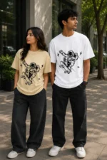 Astronauts Printed Cotton T-Shirt | Unisex Oversized T-Shirt