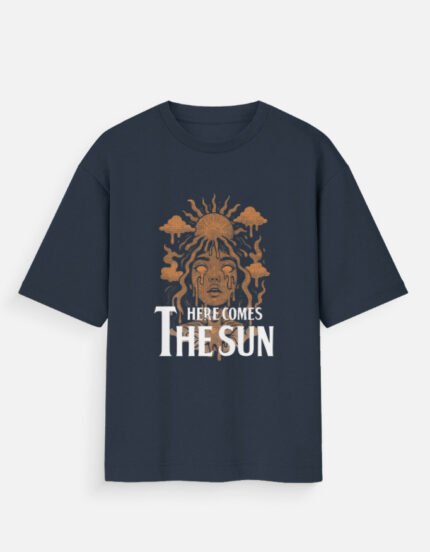Here Comes The Sun Printed T-Shirt | Unisex Oversized T-Shirt