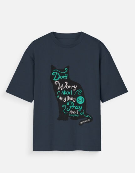 Cat With Quote T-Shirt | Unisex Oversized T-Shirt