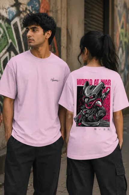 World At War Printed Unisex Oversized Cotton T-Shirt | 100% cotton