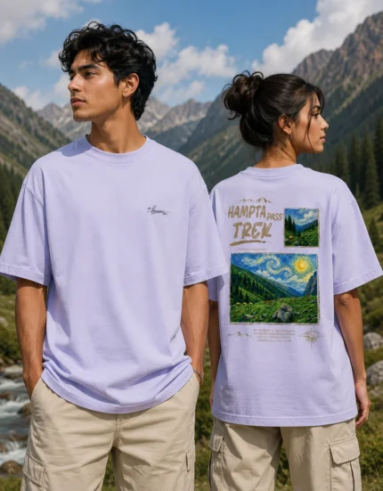 hampta pass trek oversized tshirt