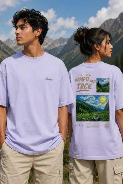 hampta pass trek oversized tshirt