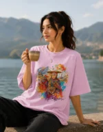 Mountain Lady Unisex Oversized T-Shirt | Design On front | 100% Cotton Fabric - Image 2