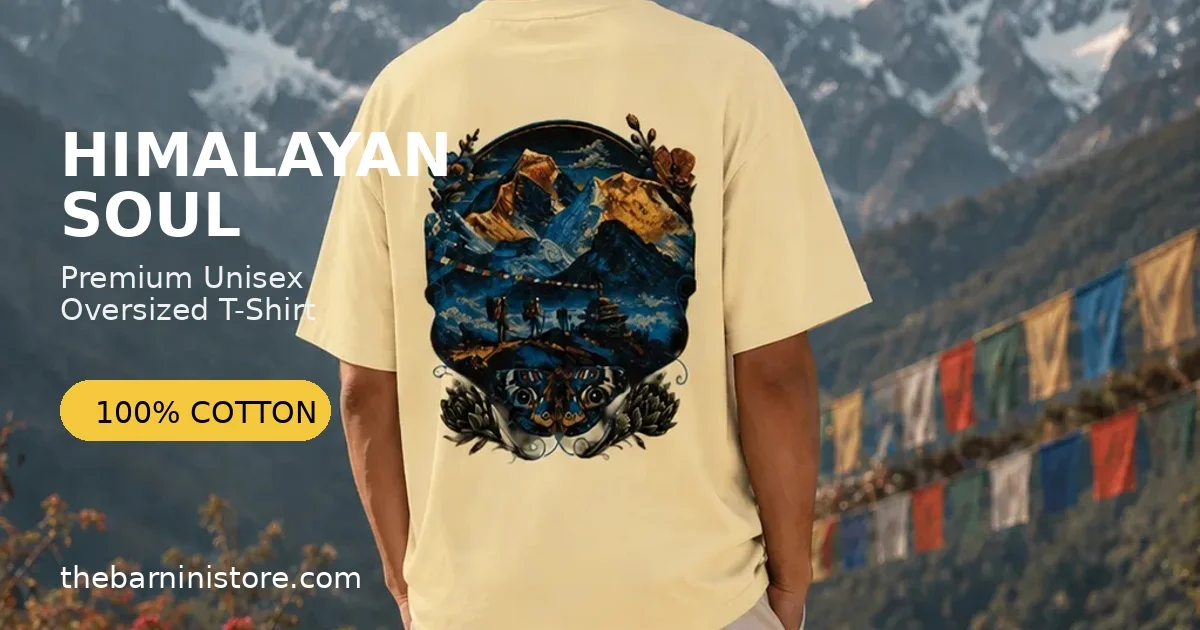 Mountain Graphic T-Shirts in oversized unisex style featuring premium cotton fabric with nature-inspired mountain print