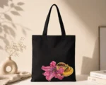 Lily & Coffee Canvas Tote Bag - Image 5