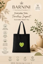 Lime Heart Tote Bag – Everyday Style Meets Sustainability - Image 2