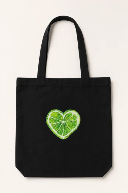 lime tote bag