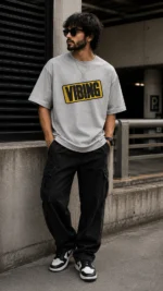 Vibing Unisex Oversized T-Shirt | Cotton T-shirt - Image 3