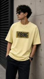 Vibing Unisex Oversized T-Shirt | Cotton T-shirt - Image 5