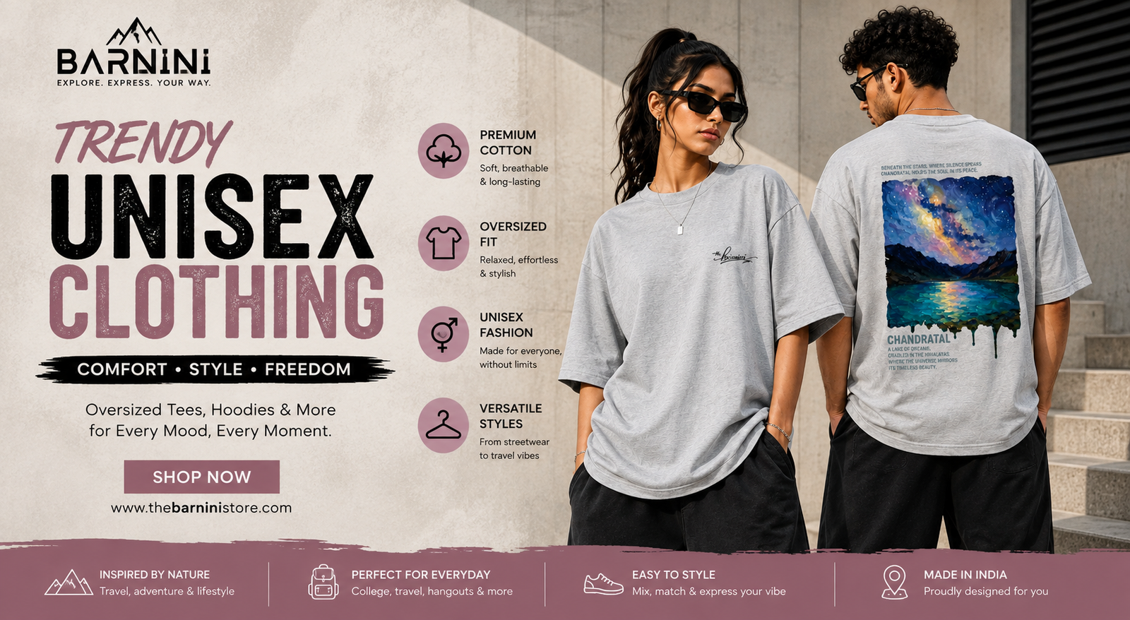 Trendy Unisex Clothing in India