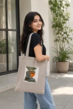 Hand-Painted Landscape Tote Bag by Dhrupad | Barnini - Image 4