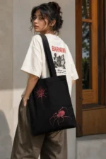 Spider Web Tote Bag – Bold. Minimal. Unforgettable | Barnini - Image 2