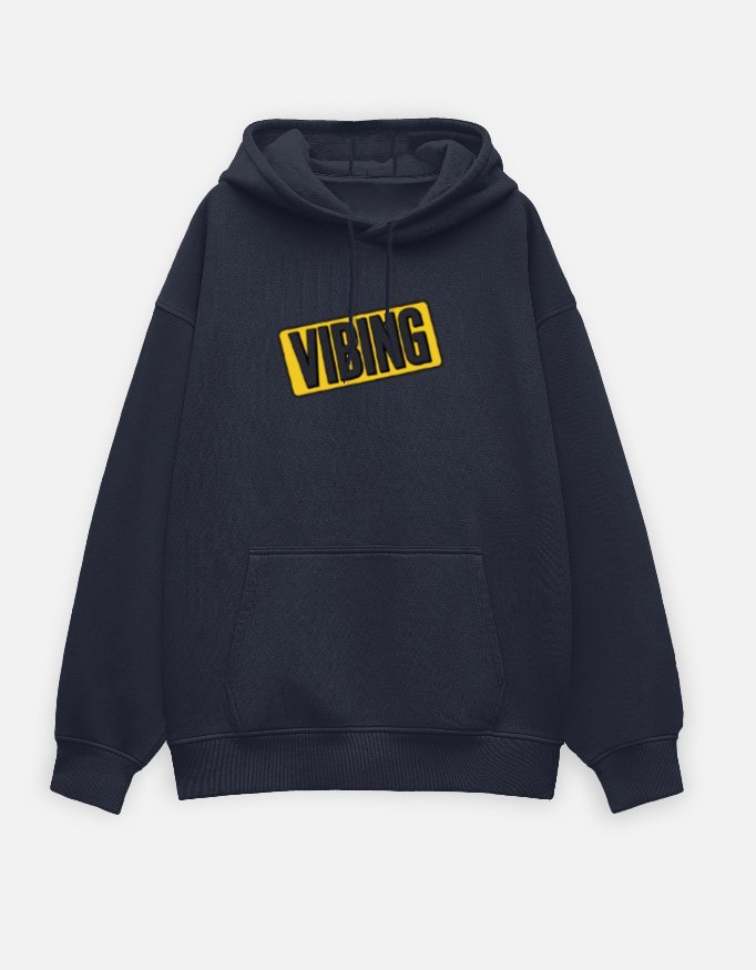 img_2bfd2e2fdaa0d6.jpg Oversized Hoodie | Premium | Vibing Printed - Image 1